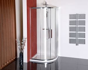 POLYSAN LUCIS LINE sprchový kút 90x80 cm, R550, posuvné dvere, leštený hliník/sklo číre