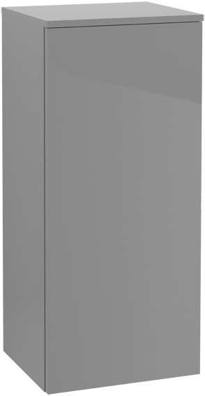 VILLEROY & BOCH VERITY LINE nízka skrinka 40,1x34,3x88,8 cm, 1 dvierka, pánty vpravo, Push-open, Glossy White