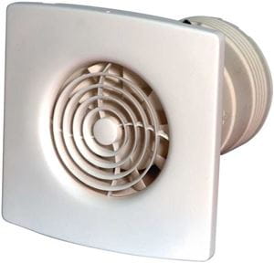 ZEHNDER SILENT TIMER HUMIDISTAT axiálny ventilátor 100 mm, nástenný/stropný, s časovačom, čidlom vlhkosti a spätnou klapkou, bez predného panelu