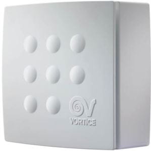 VORTICE QUADRO MICRO 100 radiálny ventilátor 100 mm, nástenný/stropný, so spätnou klapkou