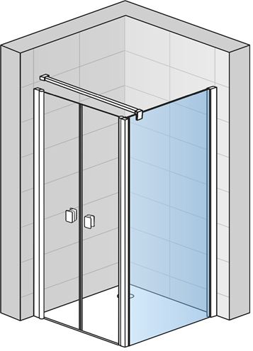 CONCEPT 200 CONT2 bočná stena 90x200 cm, aluchróm/číre sklo CONT20905007 Obrázek - fotka