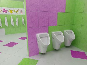 SANELA pisoár Livo s automatickým splachovačom, napájanie z batérie, zadný prívod vody, Bluetooth ovládanie SLP 31RB Obrázek - fotka