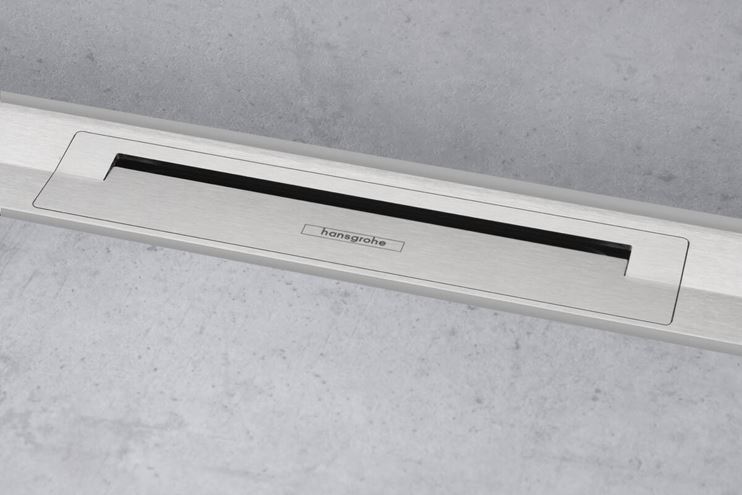 HANSGROHE 800 RAINDRAIN FLEX vrchná sada sprchového žľabu, skracovateľný, na inštaláciu k stene, kartáčovaný bronz 56051140 Obrázek - fotka