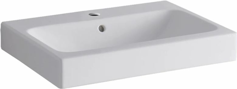 GEBERIT ICON umývadlo na dosku 60 cm, s otvorom pre batériu a prepadom, KeraTect 124560600 Obrázek - Hlavní obrázek