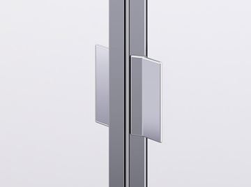 RONAL DIVERA D22K sprchové dvere 100x200 cm, zalamovacie, aluchróm/číre sklo D22K 100 50 07 Obrázek - fotka