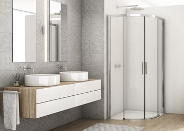 RONAL DIVERA D22SRB sprchový kút 100x100 cm, R550, posuvné dvere, aluchróm/číre sklo D22SRB 55 100 50 07 Obrázek - fotka