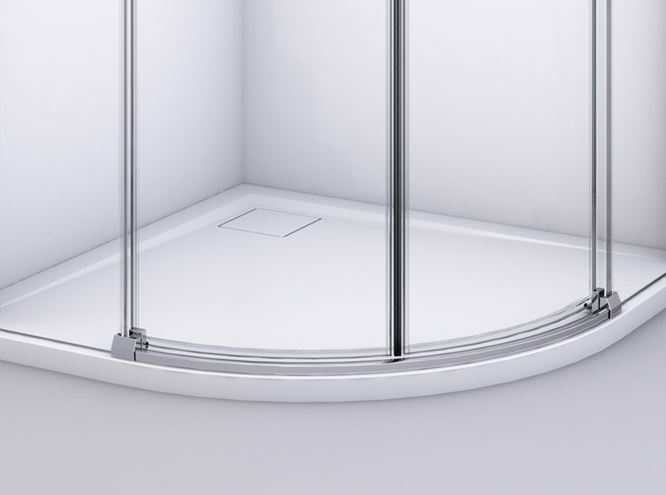 RONAL DIVERA D22SRB sprchovací kút 90x90 cm, R550, posuvné dvere, aluchróm/číre sklo D22SRB 55 090 50 07 Obrázek - fotka