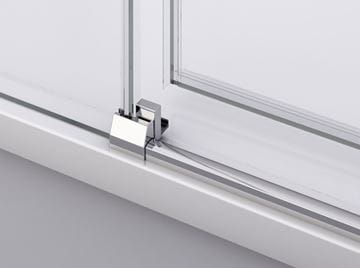 RONAL DIVERA D22SRB sprchový kút 100x100 cm, R550, posuvné dvere, aluchróm/číre sklo D22SRB 55 100 50 07 Obrázek - fotka