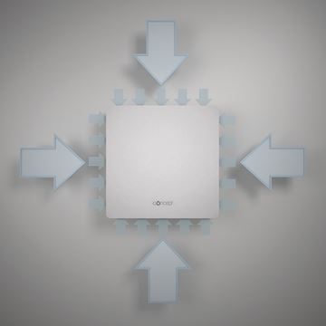 CONCEPT SILENZIO 100 VK NF axiálny ventilátor 100 mm, nástenný/stropný, s časovačom a čidlom vlhkosti 11238 Obrázek - fotka