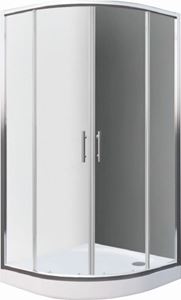 EASY ELR2 800 B sprchový kút 80x80 cm, R550, posuvné dvere, biela/transparent
