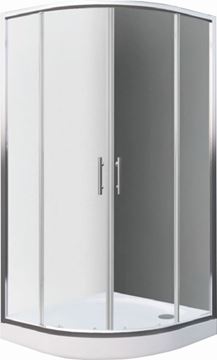 EASY ELR2 800 B/CS sprchovací kút 80x80 cm, R550, posuvné dvere, biela/transparent