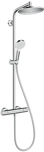 HANSGROHE CROMETTA S SHOWERPIPE 240 sprchový set s termostatickou batériou, horná sprcha, ručná sprcha s 2 prúdmi, tyč, hadica, chróm 27267000 Obrázek - Hlavní obrázek