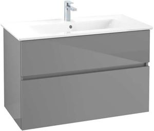 VILLEROY & BOCH VERITY LINE skrinka pod umývadlo 95,5x48,2x61,8 cm, 2 zásuvky, Glossy Grey