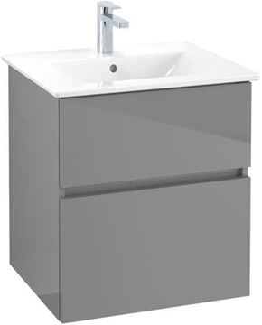 VILLEROY & BOCH VERITY LINE skrinka pod umývadlo 55,5x48,2x61,8 cm, 2 zásuvky, Glossy Grey