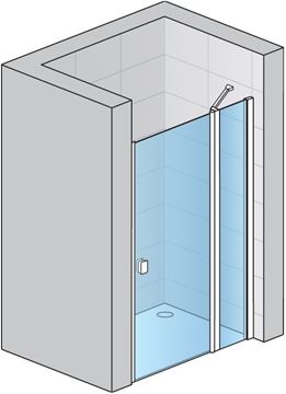CONCEPT 200 sprchové dvere 90x200 cm, lietacie, aluchróm/sklo číre CON130905007 Obrázek - fotka