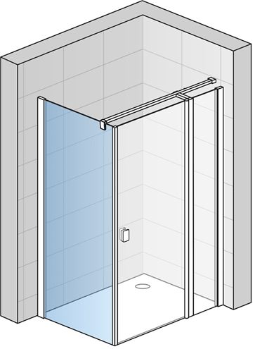 CONCEPT 200 CONT1 bočná stena 100x200 cm, aluchróm/číre sklo CONT11005007 Obrázek - fotka