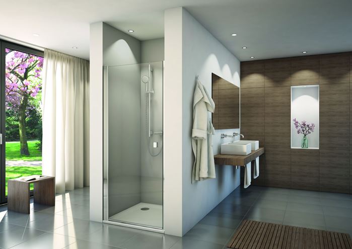 CONCEPT 200 sprchové dvere 90x200 cm, lietacie, aluchróm/číre sklo CON10905007 Obrázek - fotka