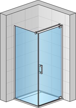 CONCEPT 300 STYLE bočná stena 100x200 cm, aluchróm/číre sklo CO3PT6P 100 50 07 Obrázek - fotka