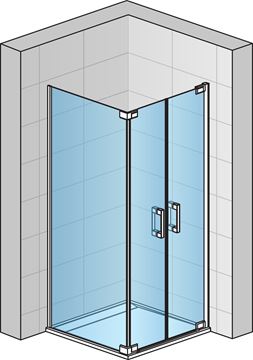 CONCEPT 300 STYLE bočná stena 100x200 cm, aluchróm/číre sklo CO3PT7P 100 50 07 Obrázek - fotka