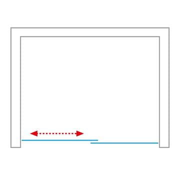 ROTH KINEDOOR LINE KID2/1800 sprchové dvere 180x200 cm, posuvné, brillant/sklo transparent 970-1800000-00-02 Obrázek - fotka