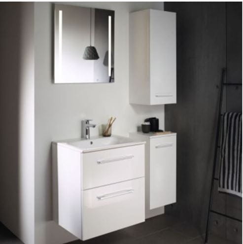 GEBERIT SELNOVA SQUARE nízka skrinka 33x29,7x65 cm, 1 dvierka, lesklá biela 501.272.00.1 Obrázek - fotka