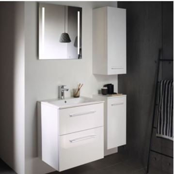 GEBERIT SELNOVA SQUARE nízka skrinka 33x29,7x65 cm, 1 dvierka, lesklá biela 501.272.00.1 Obrázek - fotka