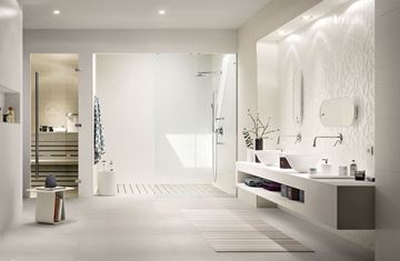 MARAZZI ESSENZIALE obklad 40x120cm, veľkoformátový, štruktúra wave 3D, satén, biela MMFN Obrázek - fotka