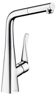HANSGROHE METRIS M71 drezová batéria, s vyťahovacou koncovkou, chróm