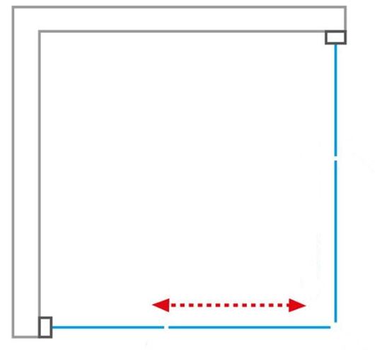 ROTH EXCLUSIVE LINE ECS2L/1000 sprchové dvere 100x205 cm, posuvné, ľavé, brillant/sklo transparent 560-100000L-00-02 Obrázek - fotka