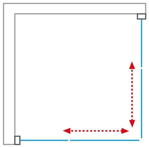 ROTH LEGA LINE LLS2/800 SMONT sprchový kút 80x80 cm, rohový vstup, posuvné dvere, brillant/sklo transparent 554-8000000-00-02 Obrázek - fotka