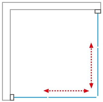 ROTH LEGA LINE LLS2/800 SMONT sprchový kút 80x80 cm, rohový vstup, posuvné dvere, brillant/sklo transparent 554-8000000-00-02 Obrázek - fotka