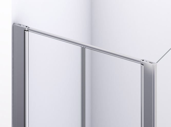 RONAL DIVERA D22T2 sprchové dvere 90x200 cm, lietacie, aluchróm/číre sklo D22T2 090 50 07 Obrázek - fotka