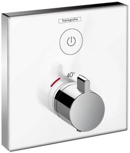 HANSGROHE SHOWER SELECT GLASS podomietkový termostat, biela/chróm