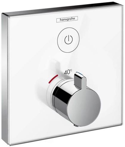 HANSGROHE SHOWER SELECT GLASS podomietková termostatická batéria, biela/chróm 15737400 Obrázek - Hlavní obrázek