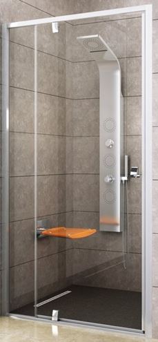 RAVAK PIVOT PDOP2 120 sprchové dvere 120x190 cm, pivotové, biela/sklo transparent 03GG0101Z1 Obrázek - Hlavní obrázek