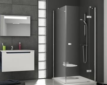 RAVAK SMARTLINE SMPS 80 bočná stena 80x190 cm, chróm/číre sklo 9SP40A00Z1 Obrázek - fotka