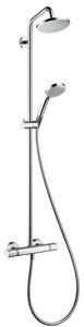 HANSGROHE CROMA SHOWERPIPE 160 sprchový set s termostatickou batériou, horná sprcha, ručná sprcha, tyč, hadica, chróm