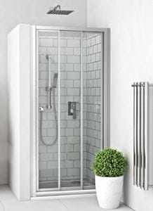 EASY EPD3/800/1900 B/CS sprchové dvere 80x190 cm, posuvné, biela/sklo transparent