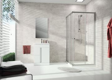 CONCEPT 100 sprchový kút 90x90 cm, rohový vstup, posuvné dvere, biela/sklo číre PTA20103.055.322 Obrázek - fotka
