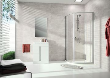 CONCEPT 100 sprchový kút 80x80 cm, R500, posuvné dvere, biela/sklo číre PTA21601.055.322 Obrázek - fotka