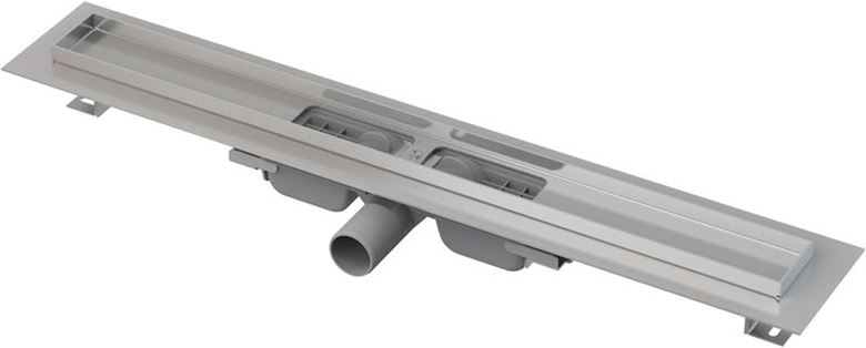 CONCEPT 100 LOW sprchový žľab 650 mm, do priestoru aj k stene, bočný odtok DN 40, bez roštu, PP/nerez oceľ ZPC101-650 Obrázek - Hlavní obrázek