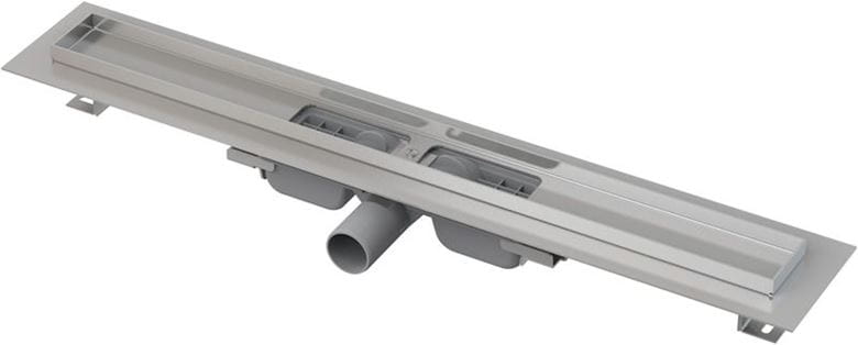 CONCEPT 100 LOW sprchový žľab 750 mm, do priestoru aj k stene, bočný odtok DN 40, bez roštu, PP/nerez oceľ ZPC101-750 Obrázek - Hlavní obrázek