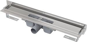 CONCEPT 100 FLEXIBLE sprchový žľab 650 mm, k stene, bočný odtok DN 50, bez roštu, PP/nerez oceľ