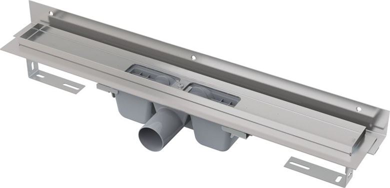 CONCEPT 100 FLEXIBLE sprchový žľab 850 mm, k stene, bočný odtok DN 50, bez roštu, PP/nerez oceľ ZPC4-850 FLEX Obrázek - Hlavní obrázek