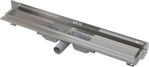 CONCEPT 100 FLEXIBLE LOW sprchový žľab 850 mm, k stene, bočný odtok DN 40, bez roštu, PP/nerez oceľ