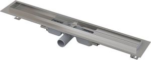 CONCEPT 100 PROFESSIONAL LOW sprchový žľab 850 mm, do priestoru aj k stene, bočný odtok DN 40, bez roštu, PP/nerez oceľ