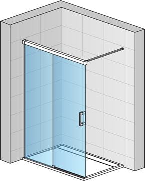 CONCEPT 300 STYLE stena walk-in 180x200 cm, ľavá, aluchróm/číre sklo CO3W2 G 180 50 07 Obrázek - fotka