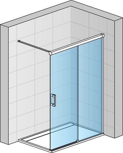 CONCEPT 300 STYLE stena walk-in 180x200 cm, pravá, aluchróm/číre sklo CO3W2 D 180 50 07 Obrázek - fotka