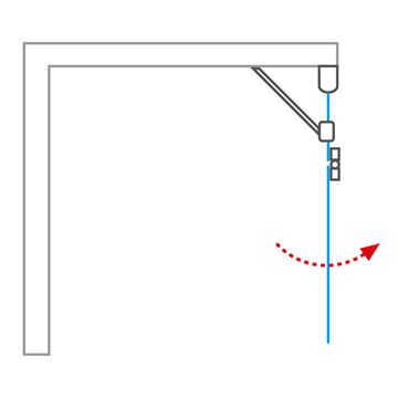 ROTH ELEGANT LINE GDOP1/1100 sprchové dvere 110x200 cm prave jednokrídlové, bezrámové, brillant/transparent 132-110000P-00-02 Obrázek - fotka