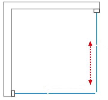 ROTH EXCLUSIVE LINE ECS2P/1000 sprchové dvere 100x205 cm, posuvné, pravé, brillant/sklo transparent 560-100000P-00-02 Obrázek - fotka